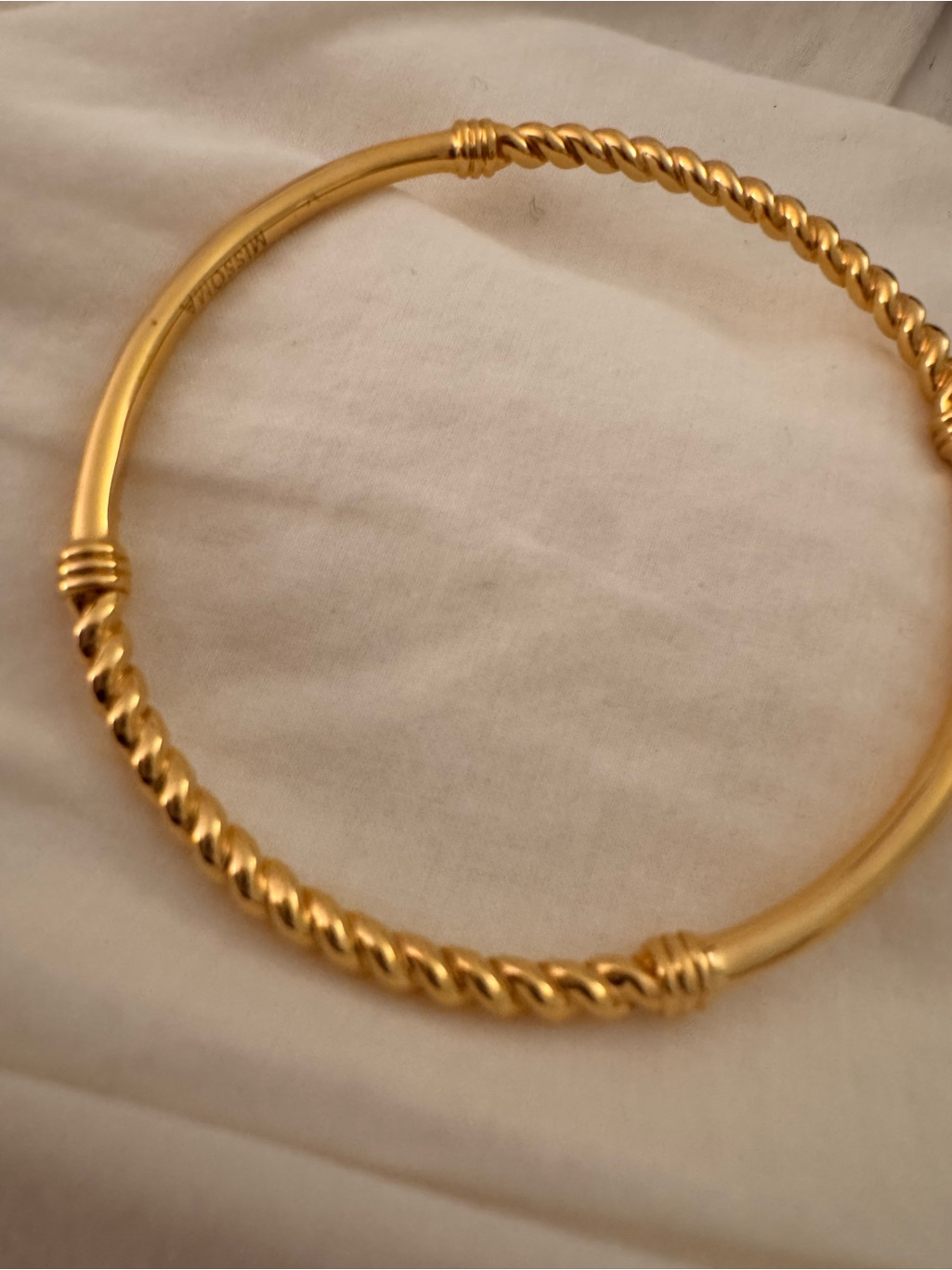 Missoma Gold Twisted Cable Bangle Bracelet